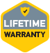 DuraLED Lifetime Warranty Hexagonal Graphic with Text: Lifetime Warranty
