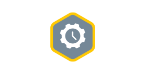 Cog with Clock icon