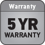 5 Year Warranty 5 Year Warranty
