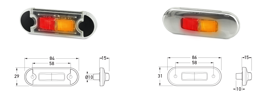 DuraLED® Flush Mount Side Marker Lamps