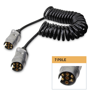 P/N 8KA 004 797-021 - 12V Spiral Cable 7 Pole Round