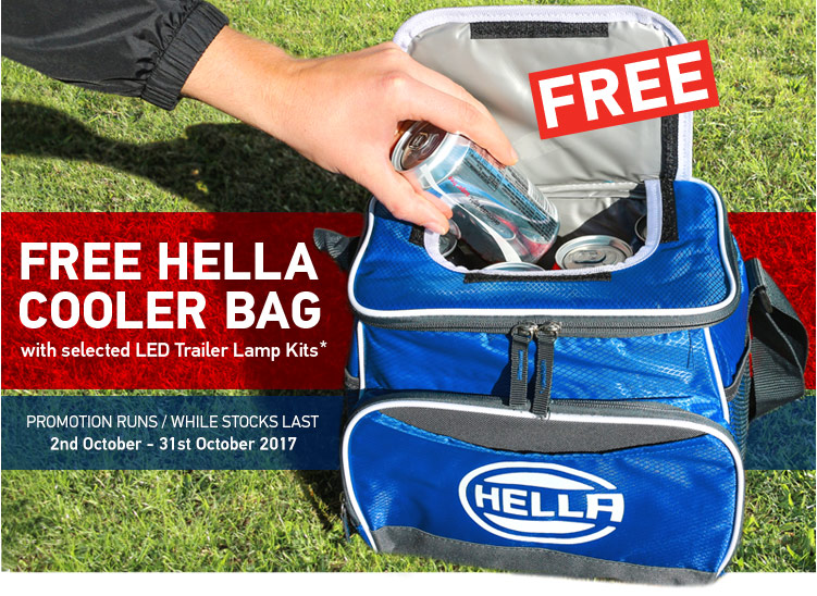 October Free HELLA Cooler Bag Promo HELLA LED Trailer Lamps