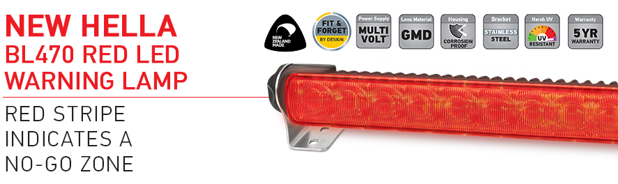 Hella Red LED Warning Lamp