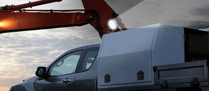 R120S LED Work Lamp on Ute Sunset