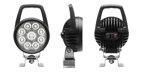 R120S LED Work Lamp Front, Side, and Rear Profiles