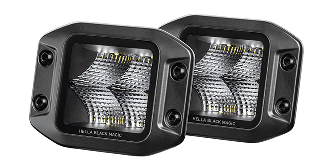 Two 3.2 inch Black Magic Flush Mount Flood Light Cubes