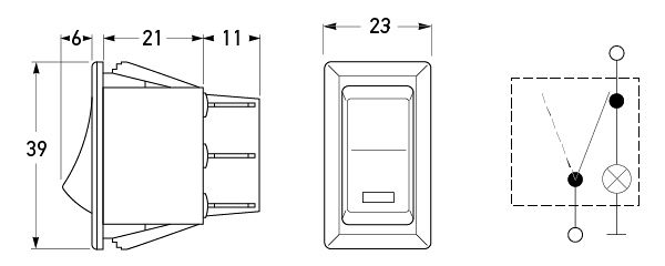 All dimensions in mm.